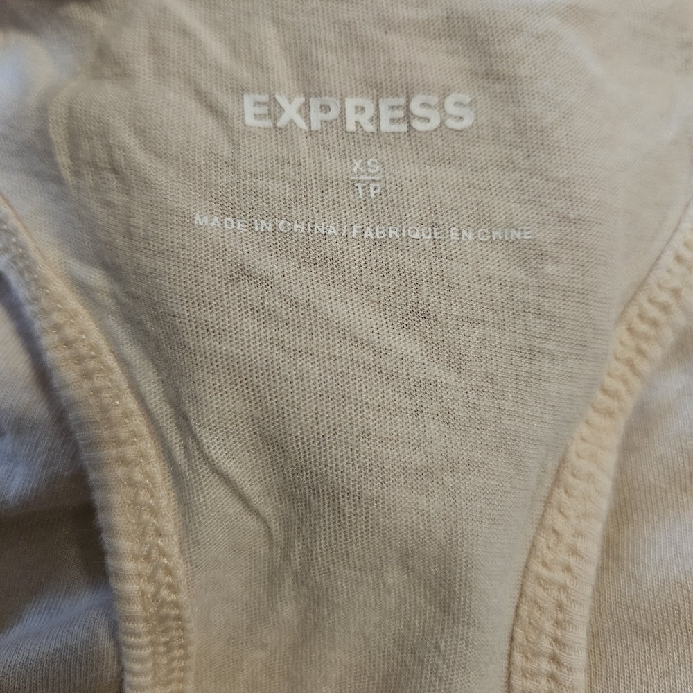 Express Racerback Tank Top in Light Beige - Picture 3 of 7